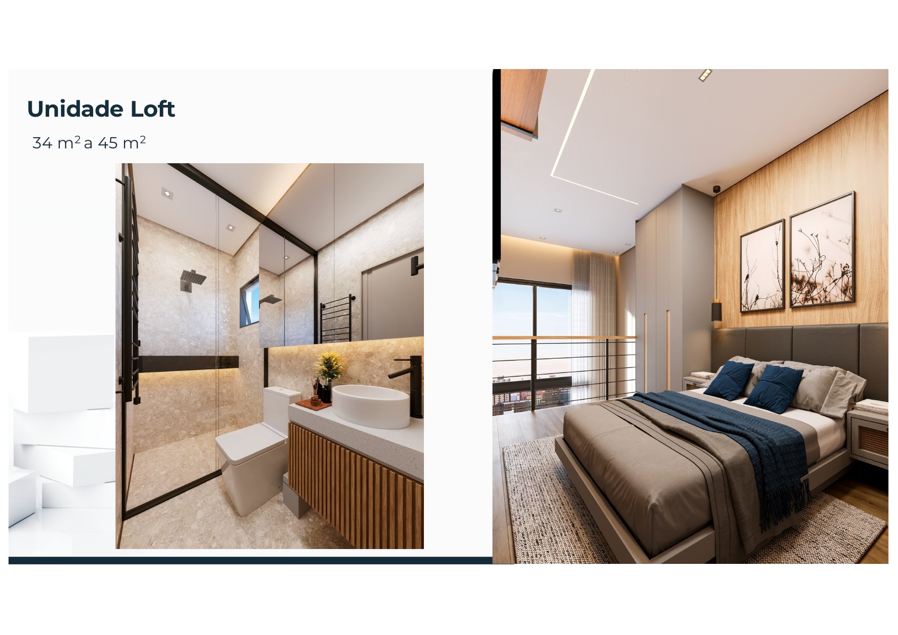 Suite com acabamento premium